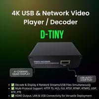 Mini décodeur vidéo IPTV 4K H265 H264 avec décodage multi-protocoles et faible latence pour la diffusion