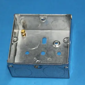 Electrical terminal Metal Junction Box 3x3 Back Box Galvanized Steel Sheet IP65 16/25/35/47mm 0.5-1.2mm 3*3/3*6mm CN manufacture