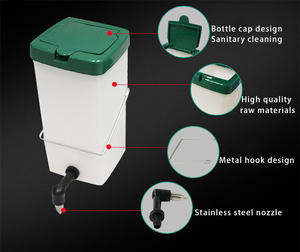 1 litro bevitore di coniglio pulcino pollo quaglia gabbia <span class=keywords><strong>abbeveratoio</strong></span> <span class=keywords><strong>con</strong></span> coperchio a Flip - Product Image 3