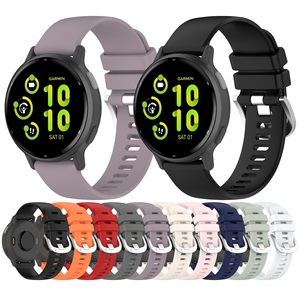 Correa de Silicona de 18mm 20mm 22mm para Reloj <span class=keywords><strong>Garmin</strong></span> <span class=keywords><strong>Venu</strong></span> <span class=keywords><strong>2S</strong></span> 3 3S <span class=keywords><strong>Venu</strong></span> 4 SQ2, Correa de Repuesto de Estilo Oficial para Vivoactive 3 / 4 / 5 - Product Image 1