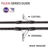 MADMOUSE Canne de Slow Jigging «Game Jigger» avec Pièces Fuji Japon 1.98M PE 3-6 JIG 150-400G 20kg, Canne Bateau pour Pêche en Mer Spinning/Casting
