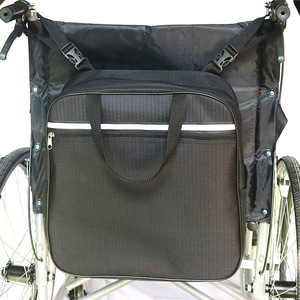 Custom Wheelchair Side Organizer Storage Bag Armrest Pouch with Cup Hold and Reflective <b>Strip</b> Wheelchair Bag - Product Image 5
