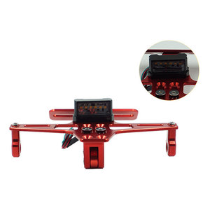 RAYANA Motorcycle & Plane Bike Universal <b>License</b> Plate <b>Frame</b> Aluminum Adjustable Telescopic LED Light Universal Motorcycle Licen - Product Image 3