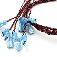 Faisceau de câbles torsadés personnalisés avec borne à fourche entièrement isolée bleue pour la connexion d'équipements électroniques et de systèmes de contrôle