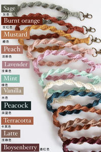 Popolare messicano fatto a mano <span class=keywords><strong>Macrame</strong></span> tessuto portachiavi auto uncinetto nappa portachiavi Llaveros braccialetto piccoli accessori decorativi - Product Image 5