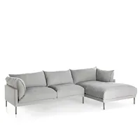 Set Sofa Ruang Bagian Modular Sofa Modern Bentuk L Awan Putih