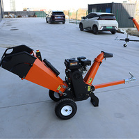 Broyeur de bois portable GS100 7HP 212cc à essence, déchiqueteur de tambour, broyeur de branches 100mm, 115kg pour services professionnels