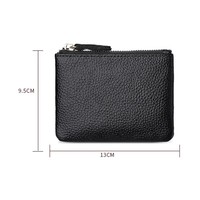 Dompet Koin Mini Kulit Asli Resleting Grosir, Kantong Penyimpanan Kunci, Tas Kartu Pria dan Wanita, Dompet Pendek Kecil