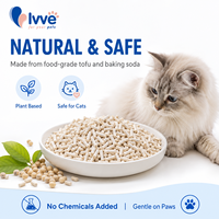 Litière pour chat en tofu agglomérante naturelle, formule au bicarbonate de soude, haute absorption, contrôle des odeurs, faible poussière