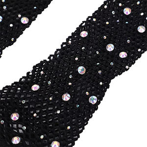 Chengwei <span class=keywords><strong>Filet</strong></span> <span class=keywords><strong>de</strong></span> pêche mi-long avec gants <span class=keywords><strong>de</strong></span> fête en maille sexy extensible - Product Image 2