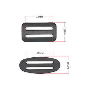 Hebilla de plástico con anillo en D de 32 mm y 31 mm, negra, de nailon, para ajuste de cinturón de seguridad para cochecito de bebé - Product Image 3