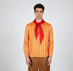 Disfraz de Cosplay para Hombre con Camisa de Manga Larga a Rayas Verdes, Bufanda Roja y Pantalones Marrones, Traje de Personaje de Anime para Fiesta de Halloween - Product Image 4
