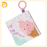 Jouet apaisant pour bébé, jouet à clipser pour poussette, jouet sensoriel à bruit froissé de dessin animé, couverture de dentition texturée, cadeau de naissance pour nouveau-né