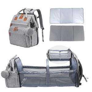 Múmia impermeável portátil Back Pack Multifuncional Dobrável Berço <span class=keywords><strong>Baby</strong></span> <span class=keywords><strong>Bed</strong></span> Grande Capacidade Fralda <span class=keywords><strong>Bag</strong></span> Com Estação de Mudança - Product Image 4