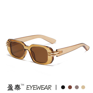 แว่นตา แว่นกันแดดทรงสี่เหลี่ยม UV400 แฟชั่นสตรี สไตล์สตรีท กรอบสีดำ วัสดุ PC - Product Image 2