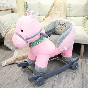 Hot sale kids ride stuffed animal toys fashional rocking horse