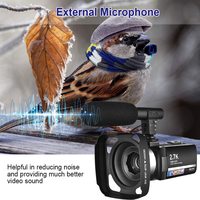 Caméra vidéo 2.7K Caméscope Ultra HD 48MP Caméra de vlogging Vision nocturne IR Zoom numérique 18X Enregistreur de caméra