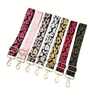 New 3.8 Color Jacquard Leopard Print Wide Shoulder Bag Accessory Crossbody Personality Long <b>Strap</b> Cross-Border - Product Image 1