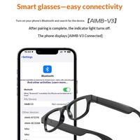 Lunettes Intelligentes IA Transfrontalières les Plus Vendues avec Assistant Vocal pour Appels, Contrôle Tactile, Photo à Distance et Design Élégant