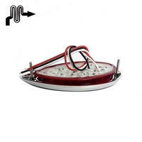 6 "LED larme côté feu de position remorque voitures camion Bus tracteurs 12V Chrome lunette boîtier queue/frein/clignotant Position