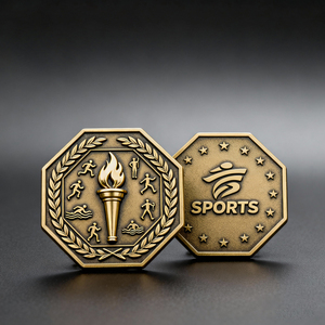 Monedas Conmemorativas de Cobre Metálico Chapadas en Oro a Precio de Fábrica con Diseño y Logotipo Personalizados para Coleccionistas y Souvenirs - Product Image 1