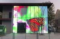 Écran d'affichage LED personnalisé P4 intérieur 1000*240mm, panneaux vidéo muraux pliables en film transparent