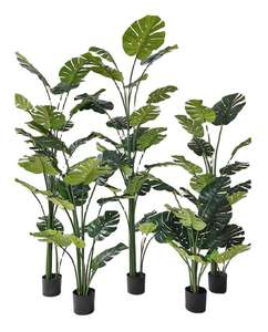 Plante artificielle panachée deliciosa Monstera, faux palmier <span class=keywords><strong>tropical</strong></span>, plantes à fausses feuilles pour décor de magasin de jardin de bureau de maison - Product Image 1