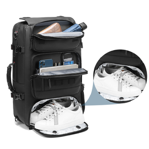 Custom 60l Tactical Outdoor Hiking <b>Backpack</b> <b>Waterproof</b> Pu Travel Man Anti-theft Features Computer Shoes Compartment Usb Port - Product Image 2