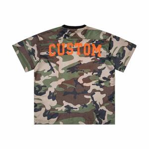 T-shirt surdimensionné personnalisé en polyester à maille œillet de haute qualité, imprimé rétro Blokecore Woodland pour hommes, vente en gros - Product Image 2