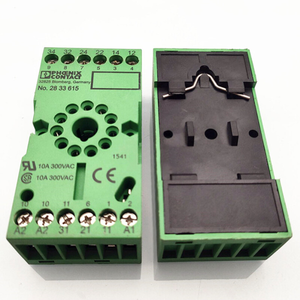 Relay 1 brand new original item 2PCS NO.2833615 10A 300VAC Relay Socket 11Pins PLC