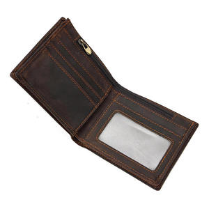 AndoBagShort <b>Wallets</b> for <b>Men</b> Crazy Horse Leather Male <b>Wallet</b> Man Purse Card Holder <b>Slim</b> Retro Purses Real Genuine Cowhide 2802-3 - Product Image 6