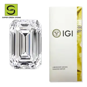 SuperGS SGSD020 원시 느슨한 멋진 모양 합성 에메랄드 컷 1cti Igi Gia Cvd 라운드 컷 랩 성장 다이아몬드 판매