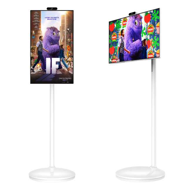 27-32 Inch 1080p Smart TV Stand by Me Movable Wireless Portable Android Monitor Home Use Floor Standing Touch Screen TV on Wheel