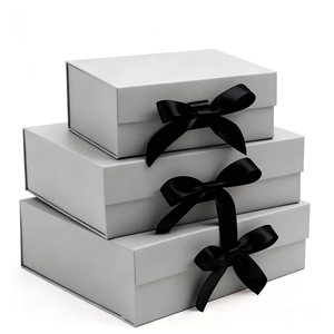 تخزين مجوهرات الذكرى السنوية لحفلات الزفاف عيد الميلاد عيد الحب إغلاق مغناطيسي صناديق هدايا عيد الميلاد الرمادي عشية عيد الميلاد - Product Image 3