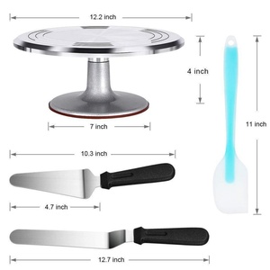 Base Giratoria para Pasteles de Aleación de Aluminio con Base de Goma Antideslizante, Soporte Giratorio para Decoración de Pasteles, Accesorios de Repostería y Cocina - Product Image 4