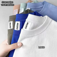Camisetas de Hombre al por Mayor, Tejidas, Extra Grandes, de Punto Grueso, con Logotipo de Marca Personalizado Estampado