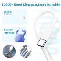 Câble de charge Type C en gros d'usine, charge rapide 3A, 12V, longueur 3m, compatible iPhone, câble de données et d'alimentation à charge rapide PD