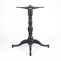 Base de table en fonte noire à 4 pattes, vente en gros directe d'usine, pieds de table en métal pour restaurant, café, mobilier commercial