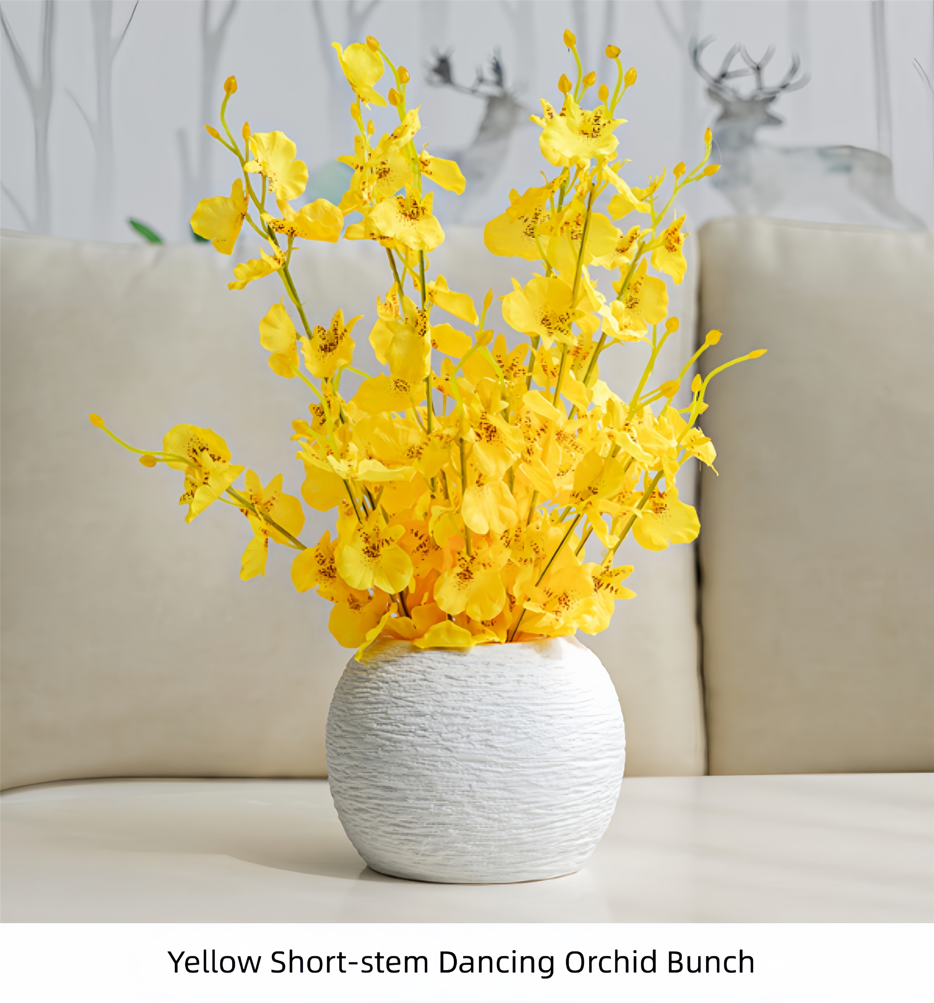 Yellow Short-stem Dancing Orchid Bunch