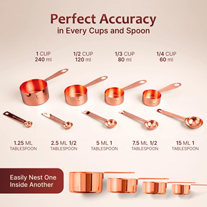 4_8_10Pcs Multi-Purpose <b>Spoons</b> Cup Kitchen <b>Measuring</b> Teaspoon Coffee Sugar Flour Scoop Scale Oven Safe Metal Kitchen Accessories - Product Image 3