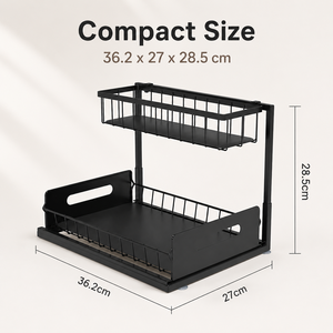 Cross-Border Dropshipping Metal Kitchen <strong>Storage</strong> Rack Double-Layer Sink Pull-Out Basket No-Drill Organizer for <strong>Spice</strong> <strong>Storage</strong> - Product Image 5