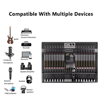Console de mixage audio USB professionnelle 24 canaux avec 199 effets DSP et enregistrement auxiliaire pour événements de grande envergure, scène et DJ