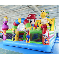 Toboggan gonflable extérieur Mario Cartoon Fun City Château gonflable pour sauter Combo gonflable pour parc d'attractions pour enfants