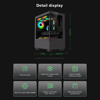 Boîtier d'ordinateur de taille moyenne OEM, 7 emplacements PCI, support de ventilateur 140 mm, avec panneau frontal USB 3.0