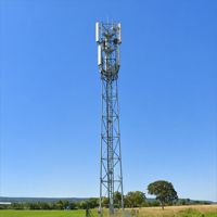 Tour de télécommunication tubulaire en acier galvanisé à chaud à trois pieds de 30 m, conception compacte, vente directe usine OEM