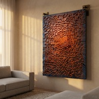 Peinture à l'huile et acrylique abstraite pour salon et salle à manger, artisanat en bois fait main haut de gamme, minimaliste et moderne, avec support en plastique transparent