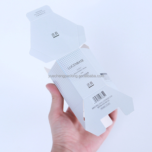 Caja de papel de crema para el cuidado de la piel con forma de hexágono ingenioso, embalaje plegable de papel de arte blanco personalizado con laminación mate - Product Image 3
