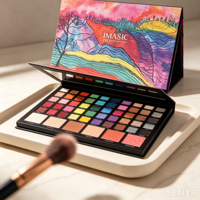 IMAGIC Kit de Maquillage Coloré : Palette Complète Yeux, Joues, Illuminateur et Contour – Format Voyage Idéal pour Distributeurs en Gros