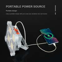 Projecteur d'urgence à LED rechargeable solaire pour le camping, le travail, l'utilisation extérieure portable en plastique 80 CRI 5-6 heures 180 Angle de faisceau