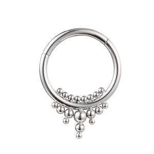Fuxuan ASTM F136 Titan Klapp segment Clicker Ring Nasen <span class=keywords><strong>piercing</strong></span> Titan <span class=keywords><strong>Piercing</strong></span> - Product Image 5